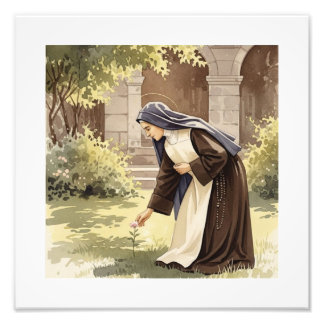 St Therese "The Little Flower", Catholic Art Foto Afdruk