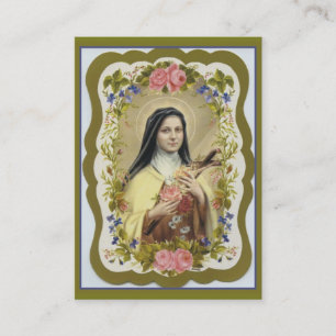 St. Therese the Little Flower Novena Heilige Kaart Visitekaartje