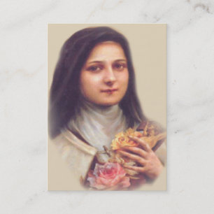 St. Therese the Little Flower Novena Heilige Kaart Visitekaartje