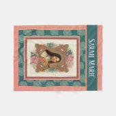 St. Therese the Little Flower Roses Crucifix Fleece Deken (Voorkant (Horizontaal))