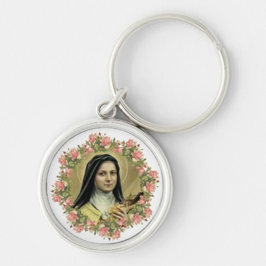 St. Therese the Little Flower Roses Crucifix Sleutelhanger (Voorkant)