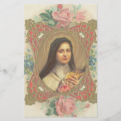 St. Therese the Little Flower Rozen Crucifix Briefpapier (Voorkant)