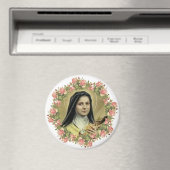 St. Therese the Little Flower Rozen Crucifix Magneet (Insitu (Vaatwasser))