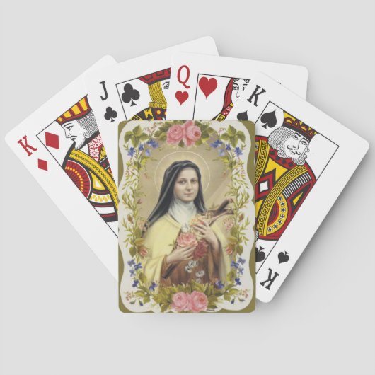 St. Therese the Little Flower Rozen Crucifix Speelkaarten (Achterkant)