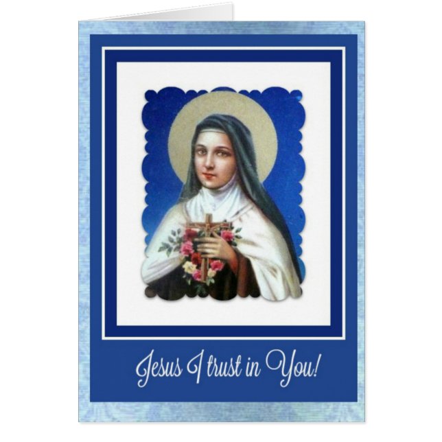 St. Therese the Little Flower w/kruisfixe & rozen (Voorkant)