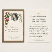 St. Therese Trouw Bloemstuk Heilige kaart  (Voorkant /achterkant)