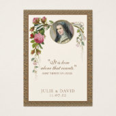 St. Therese Trouw Bloemstuk Heilige kaart  (Voorkant)