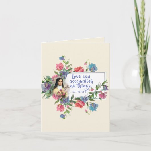 St. Therese Valentijnsdag aanpassen Feestdagen Kaart (Voorkant)