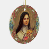 St. Therese van de Baby Jesus Rozen Crucifix Keramisch Ornament (Rechts)
