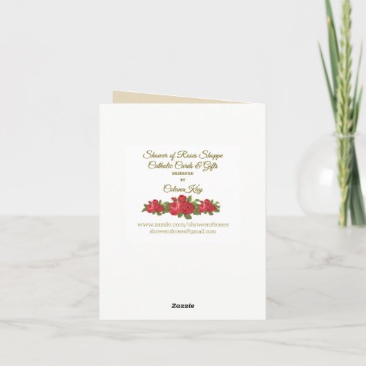 St. Therese van het Kind Jesus Little Flower Kaart (Achterkant)