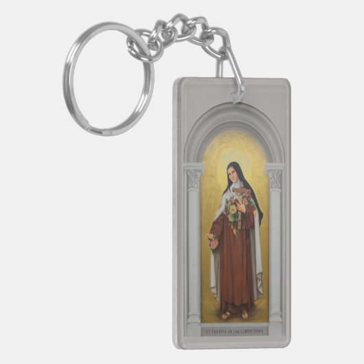 St. Therese van het Kind Jezus Schilderij Sleutelhanger (Voorkant Links)