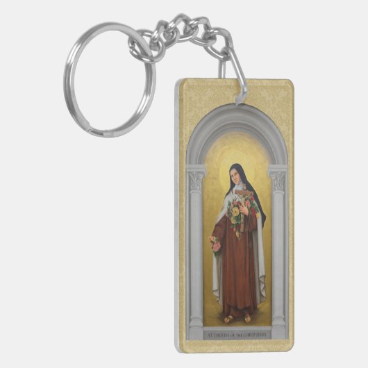 St. Therese van het Kind Jezus Schilderij Sleutelhanger (Voorkant Links)