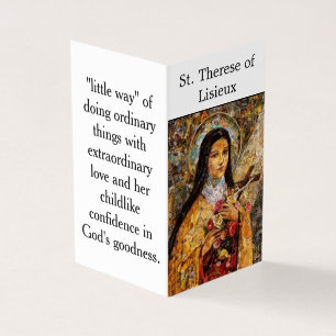 St. Therese van Lisieux gebedskaart Kaart