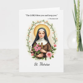 St. Therese van Lisieux Gods Vrede en Zegeningen Kaart