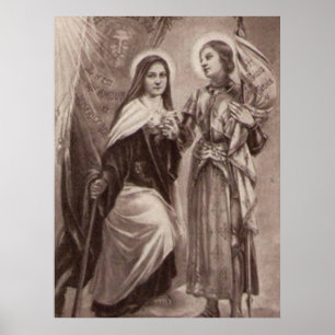 St. Therese van Lisieux Joan van Arc katholieke he Poster