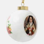 St.Therese van Lisieux kerstversiering Keramische Bal Ornament (Links)