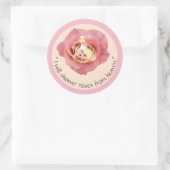 St. Therese van Lisieux met kruisbeeld/roos sticke Ronde Sticker (Tas)