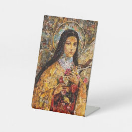 St. Therese van Lisieux O voetstuk bord Reclamebord Met Voetstuk