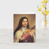 St. Therese van Lisieux Weinig Bloem w/prayer Kaart (Gele Bloem)