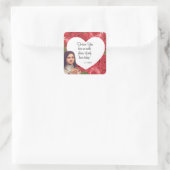 St. Therese Vintage Victoriaans rode rozen Vierkante Sticker (Tas)