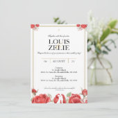 St. Therese Wedding Invite Kaart (Staand voorkant)