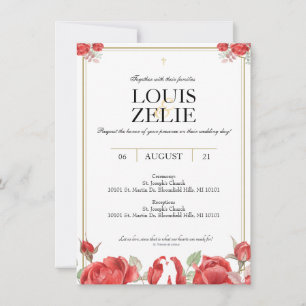 St. Therese Wedding Invite Kaart