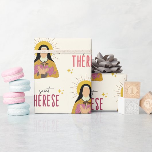 St. Therese wrapping Paper Cadeaupapier (Baby Shower)