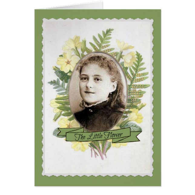  St. Therese Young Girl w floral lijst (Voorkant)