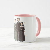 St Therese & Zelie & Louis, Katholiek geschenk Mok (Voorkant rechts)