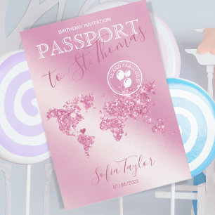 St. Thomas 50 en Fabulous Birthday Passport Map