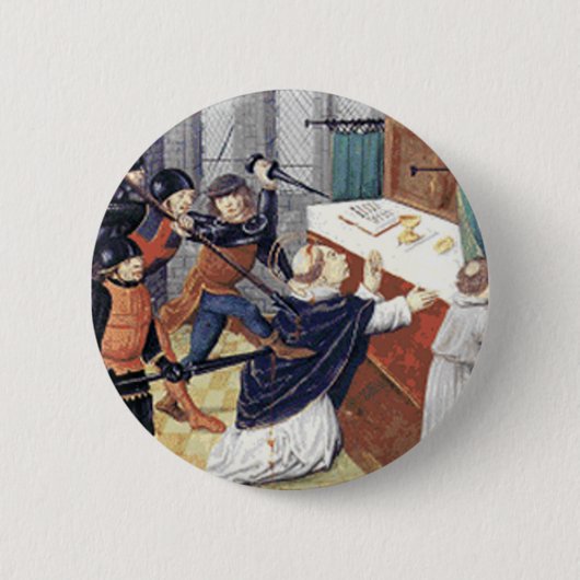 St. Thomas a Becket Ronde Button 5,7 Cm (Voorkant)