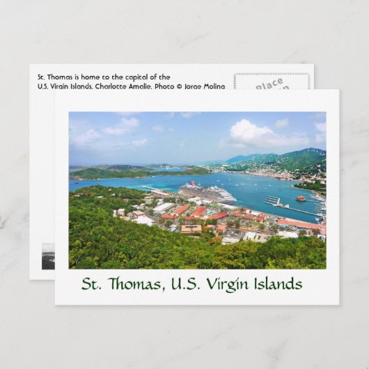 St. Thomas, Amerikaanse Maagdeneilanden Briefkaart (Voorkant / Achterkant)