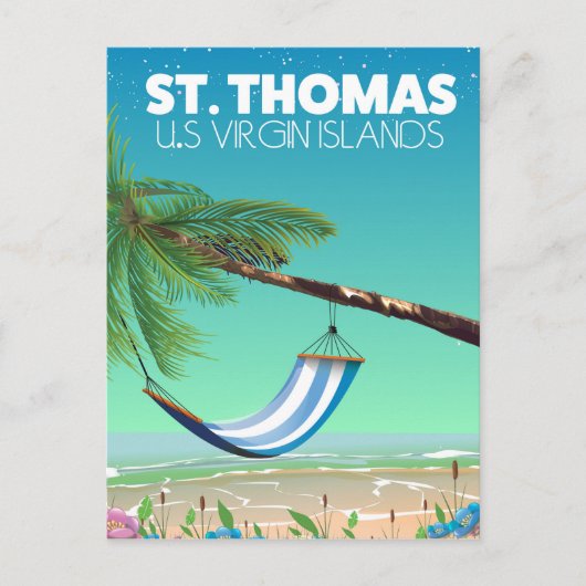 St Thomas Amerikaanse Maagdeneilanden. Briefkaart (Voorkant)