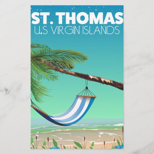 St Thomas Amerikaanse Maagdeneilanden. Briefpapier (Voorkant)