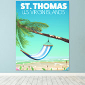 St Thomas Amerikaanse Maagdeneilanden. Canvas Afdruk (Insitu (Houten vloer))
