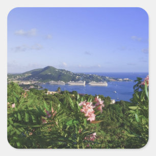St. Thomas, Amerikaanse Maagdeneilanden. Charlotte Vierkante Sticker