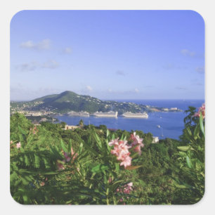 St. Thomas, Amerikaanse Maagdeneilanden. Charlotte Vierkante Sticker