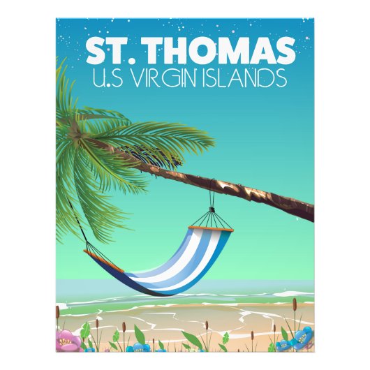 St Thomas Amerikaanse Maagdeneilanden. Foto Afdruk (Voorkant)
