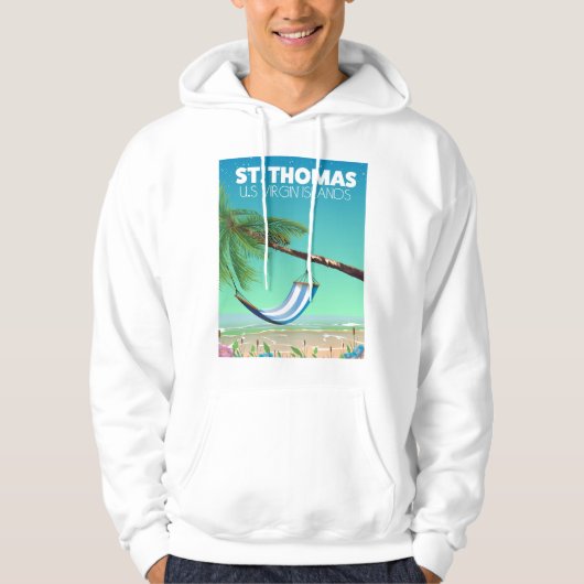 St Thomas Amerikaanse Maagdeneilanden. Hoodie (Voorkant)