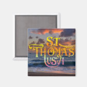 St Thomas Amerikaanse Maagdeneilanden Magneet (Voorkant / Achterkant)