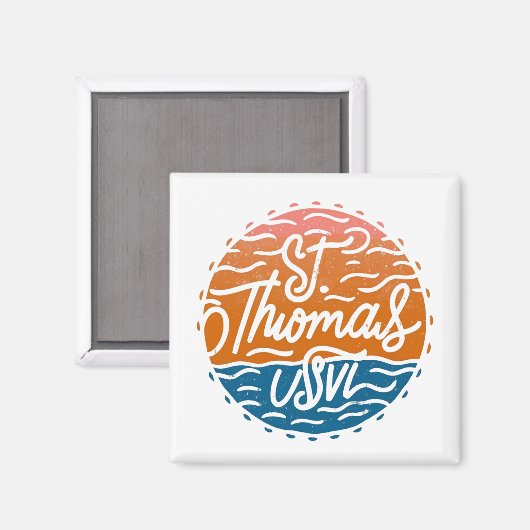 St Thomas Amerikaanse Maagdeneilanden Magneet (Voorkant / Achterkant)