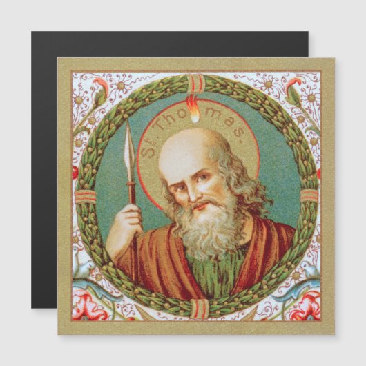 St Thomas, Apostle (JMAS12) Magnetisch Wenskaart (Voorkant / Achterkant)