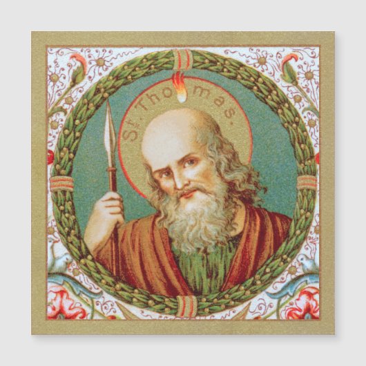 St Thomas, Apostle (JMAS12) Magnetisch Wenskaart (Voorkant)