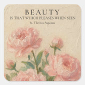 St. Thomas Aquinas Beauty Quote Rectangle Sticker (Voorkant)