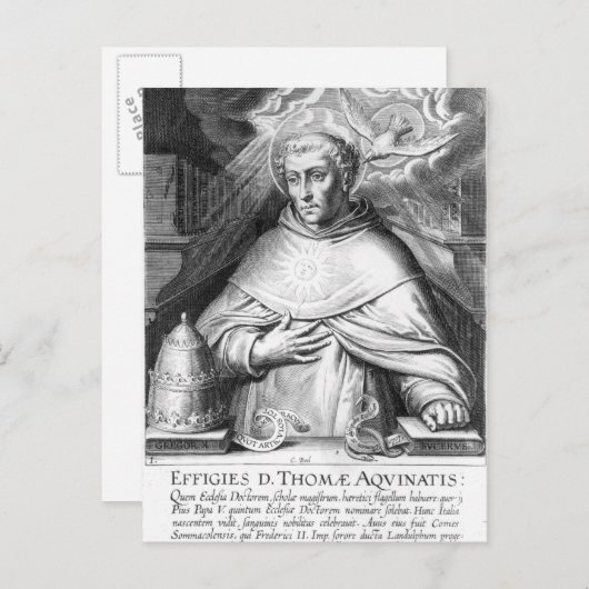 St. Thomas Aquinas Briefkaart (Voorkant / Achterkant)