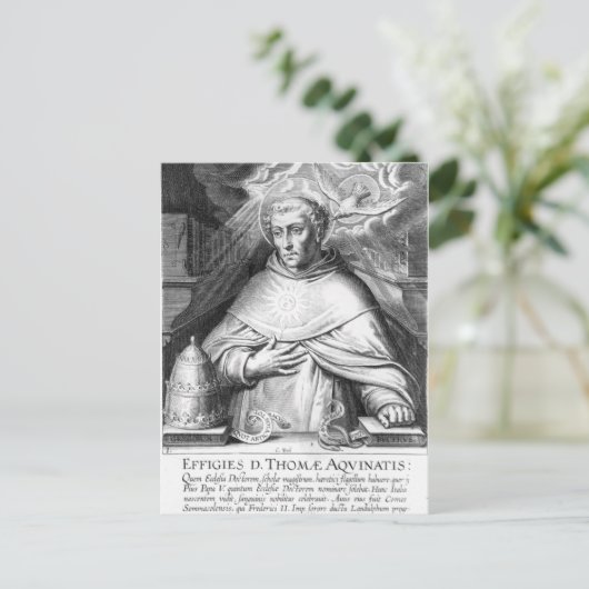 St. Thomas Aquinas Briefkaart (Staand voorkant)