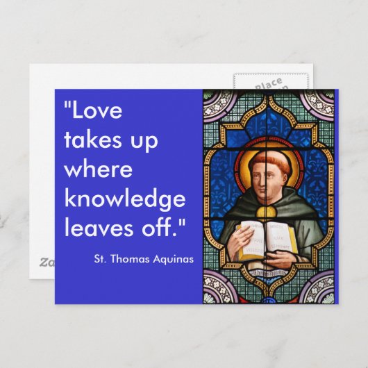 St. Thomas Aquinas Briefkaart (Voorkant / Achterkant)