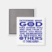 St. Thomas Aquinas citaat Magneet (Voorkant / Achterkant)