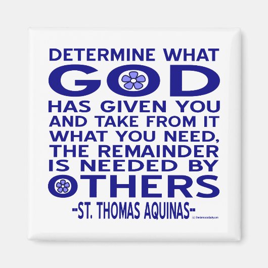 St. Thomas Aquinas citaat Magneet (Voorkant)