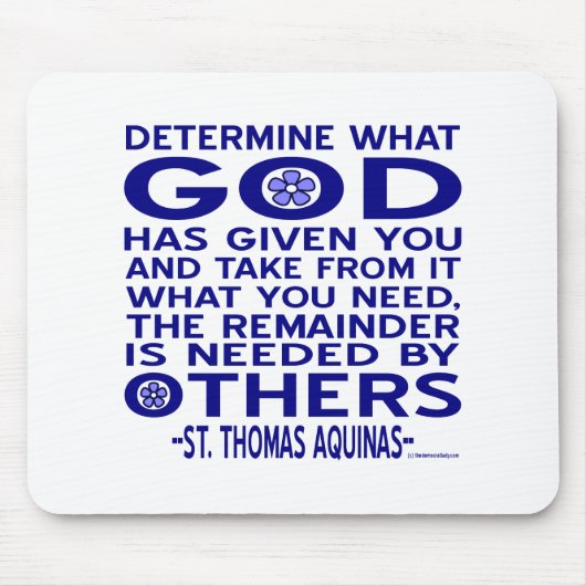 St. Thomas Aquinas citaat Muismat (Voorkant)